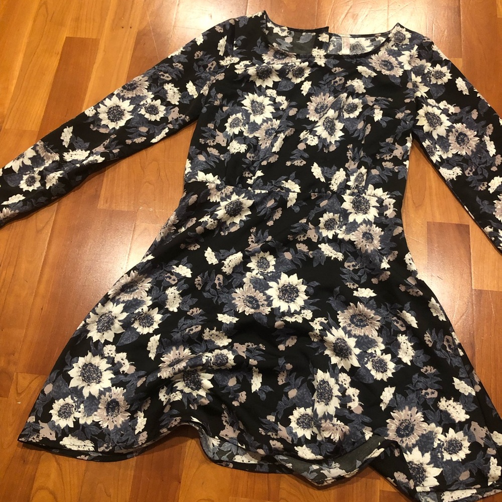 Free People Floral Long Sleeve Dress